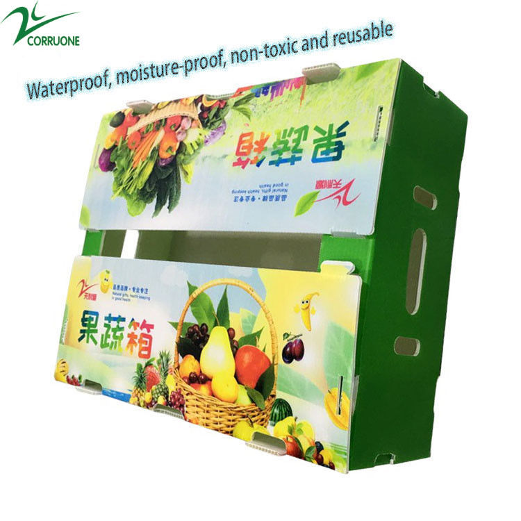 Penjualan Panas PP Lipat Waterproof Plastik Corrugated Box Untuk Pertanian Packing Box