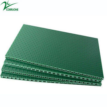 Lembaran Plastik Bergelombang Berwarna 4 X8 PP Honeycomb Panel Hijau