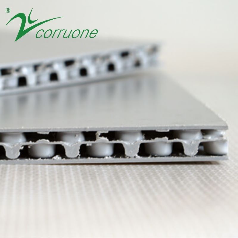 Corruone PP dinding ganda pp polipropilena plastik lembaran honeycomb inti panel papan l dengan struktur sel