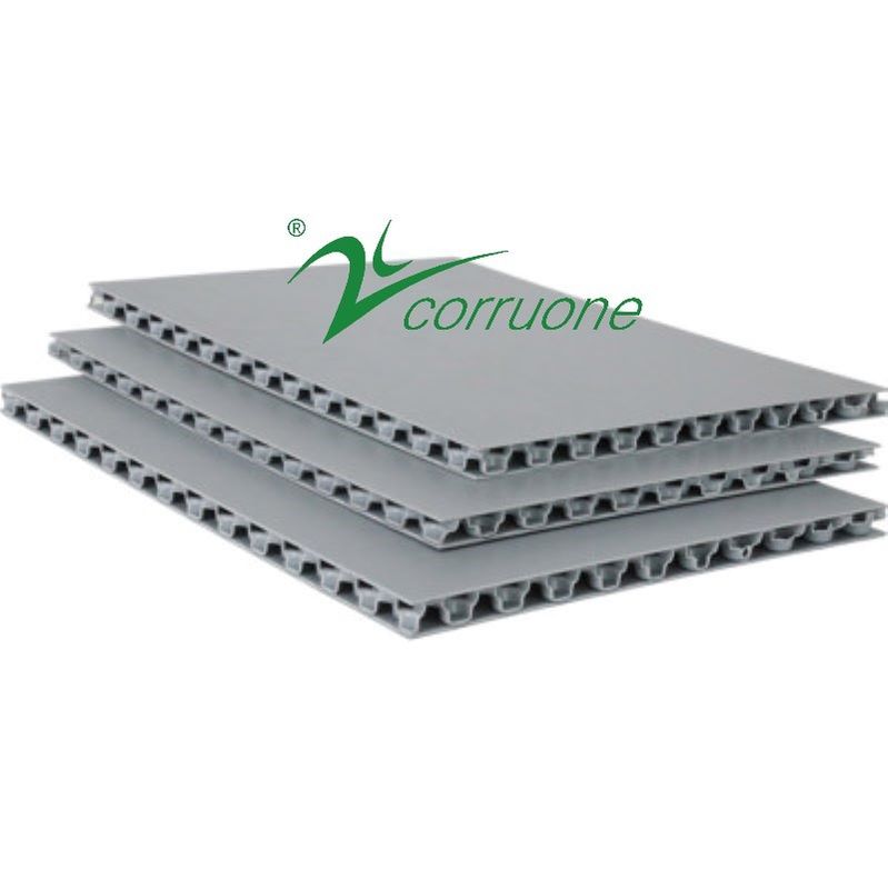 Corruone PP dinding ganda pp polipropilena plastik lembaran honeycomb inti panel papan l dengan struktur sel