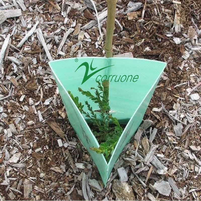Perlindung Pohon Plastik Bergelombang Permukaan Datar dalam Warna Disesuaikan untuk Perlindungan Tanaman