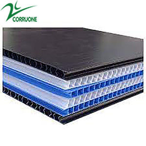 4ft X 8ft Twin Wall Corrugated Plastic Sheets UV Resistance Untuk Kemasan Ramah Lingkungan